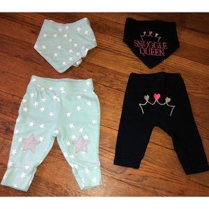 Pants and matching bib sets